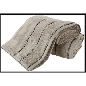 Enchante House Turkish Twist Cotton Set of 2 Monroe Bath 35x67 Silver NEW